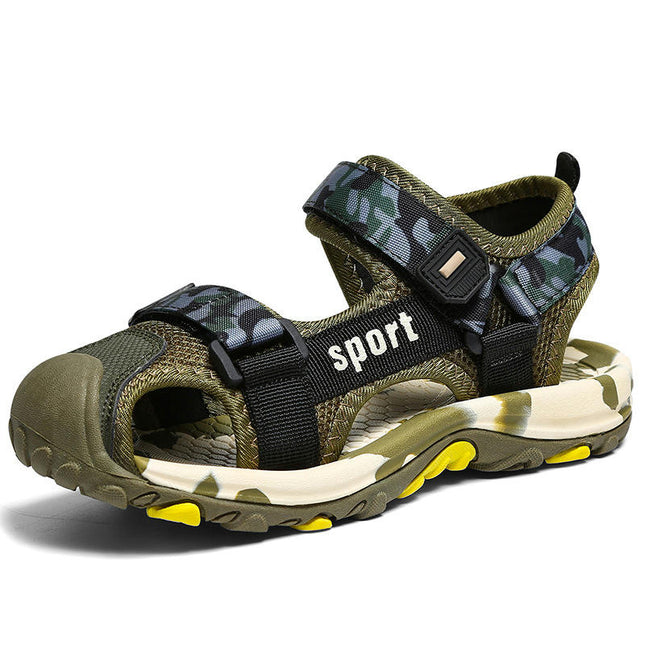 Boys Hiking Sport Sandals With Arch Support Faux Leather Sandals