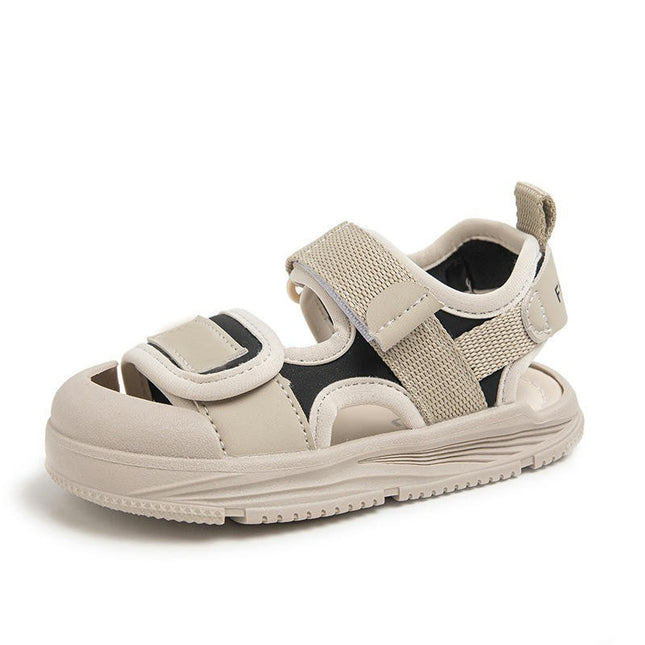 Boys Summer Sandals Sole Non Slip Outdoor Faux Leather Sandals
