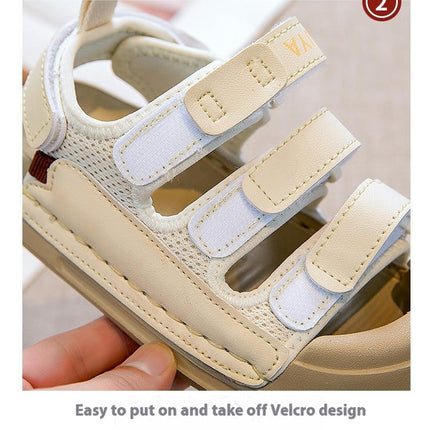 Boys Sandals Summer Comfy Open Toe Beach Faux Leather Sandals