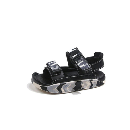 Little Boys Sandals Open Toe Flat Summer Faux Leather Sport Sandal