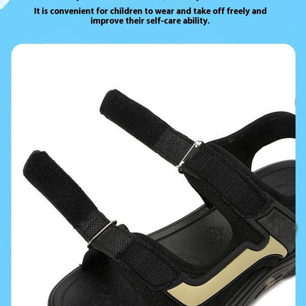 Kids Sandals Boys Open Toe Outdoor Summer Faux Leather Sport Sandals