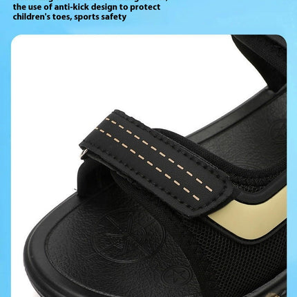Kids Sandals Boys Open Toe Outdoor Summer Faux Leather Sport Sandals