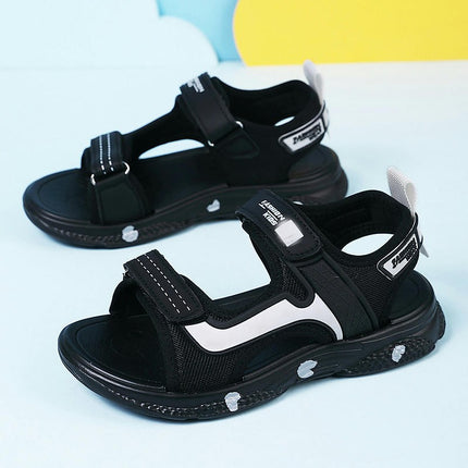 Kids Sandals Boys Open Toe Outdoor Summer Faux Leather Sport Sandals