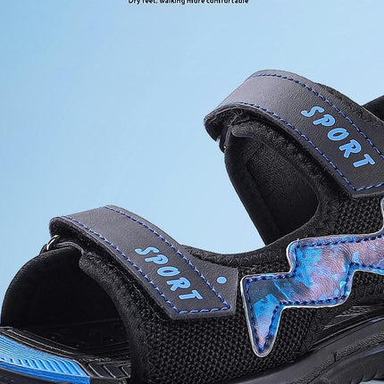 Boys Sandal Open Toe Outdoor Summer Faux Leather Sport Sandal