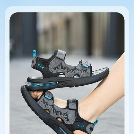 Toddler Boy Sandals Soft Non Slip Summer Beach Outdoor Faux Leather Sandals