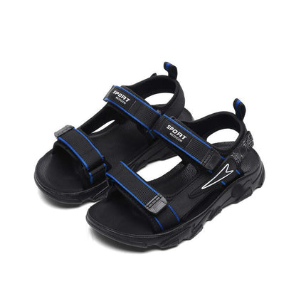 Boys Summer Sandals Open Toe Adjustable Faux Leather Sandals