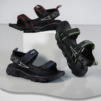 Boys Summer Sandals Open Toe Adjustable Faux Leather Sandals