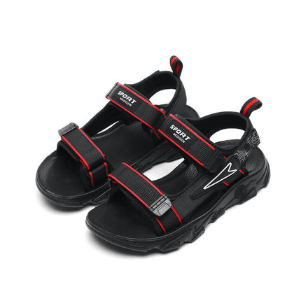 Boys Summer Sandals Open Toe Adjustable Faux Leather Sandals