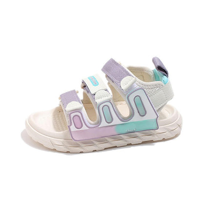 Kids Boys Sandals for Summer Beach Casual Open Toe Athletic Faux Leather Sandals