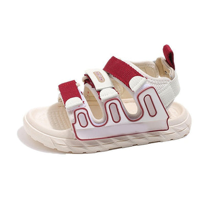 Kids Boys Sandals for Summer Beach Casual Open Toe Athletic Faux Leather Sandals