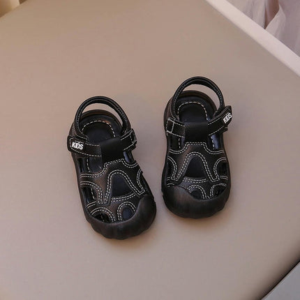 Summer Kids Boys Sandals Open Toe Outdoor Casual Faux Leather Sandals