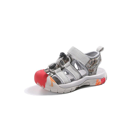 Boys Open Toe Sandals Outdoor Hiking Adjustable Faux Leather Sport Sandals