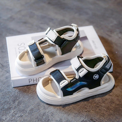 Children Boys Soft Sole Open Toe Sports Faux Leather Beach Sandals