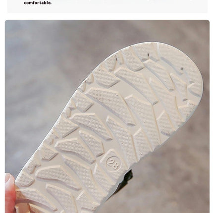 Children Boys Soft Sole Open Toe Sports Faux Leather Beach Sandals