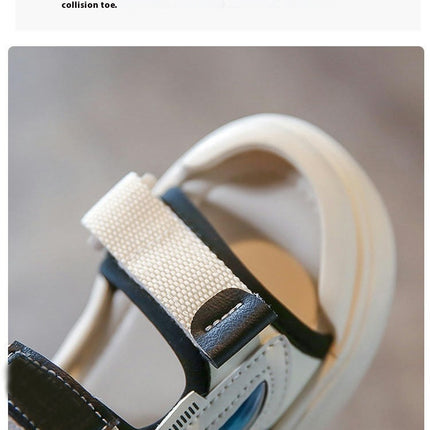 Children Boys Soft Sole Open Toe Sports Faux Leather Beach Sandals