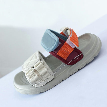 Kids Boys Casual Flat Sandals Fashion Soft Sole Outdoor Beach Faux Leather Sandals
