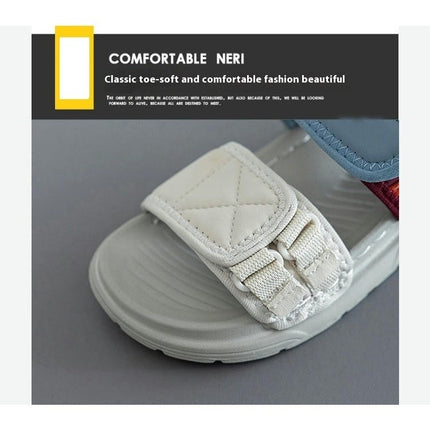 Kids Boys Casual Flat Sandals Fashion Soft Sole Outdoor Beach Faux Leather Sandals