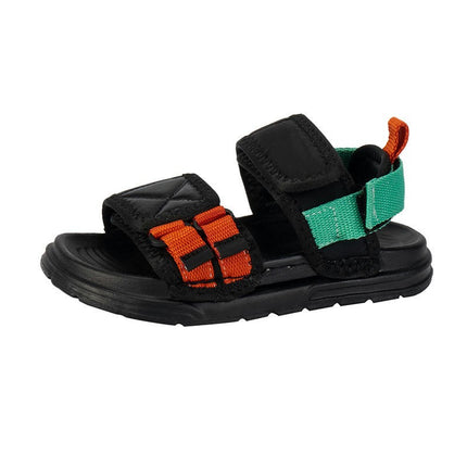 Kids Boys Casual Flat Sandals Fashion Soft Sole Outdoor Beach Faux Leather Sandals