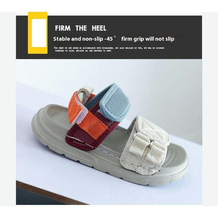 Kids Boys Casual Flat Sandals Fashion Soft Sole Outdoor Beach Faux Leather Sandals