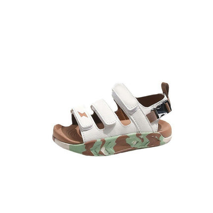 Fashion Toddler Open Toe Summer Sandals For Boys Faux Leather Sandals