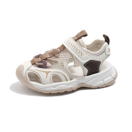 Kid Boys Summer Outdoor Beach Sports Closed Toe Faux Leather Sandals