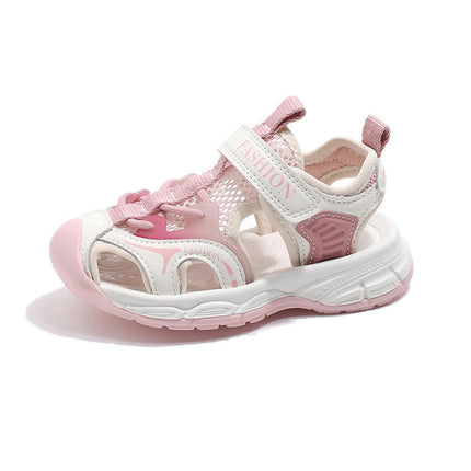Kid Boys Summer Outdoor Beach Sports Closed Toe Faux Leather Sandals