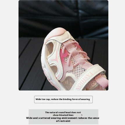 Kid Boys Summer Outdoor Beach Sports Closed Toe Faux Leather Sandals
