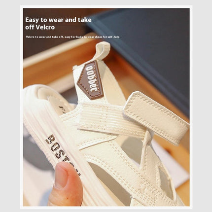 Little Boys Sandals Summer Beach Fashion Open Toe Soft Sole Faux Leather Sandal