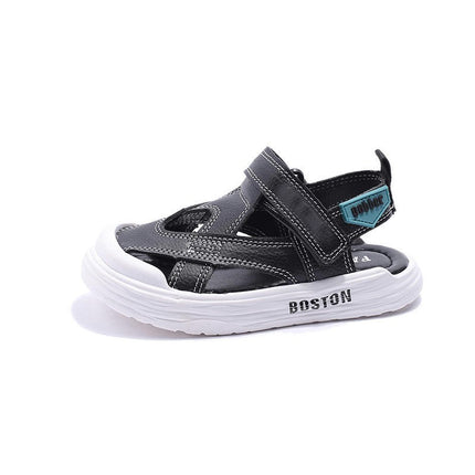 Little Boys Sandals Summer Beach Fashion Open Toe Soft Sole Faux Leather Sandal