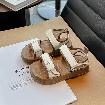 Little Boys Walking Sandals Open Toe Faux Leather Beach Sandalias