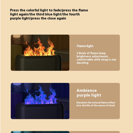 Desktop Flame Aromatherapy Humidifier - Quiet Small Large Spray Aromatherapy Machine for Bedroom