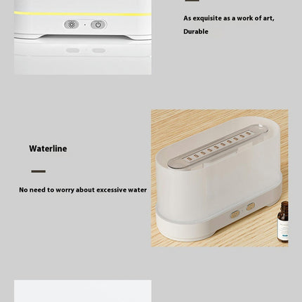 Desktop Flame Aromatherapy Humidifier - Quiet Small Large Spray Aromatherapy Machine for Bedroom