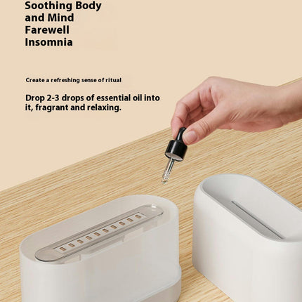 Desktop Flame Aromatherapy Humidifier - Quiet Small Large Spray Aromatherapy Machine for Bedroom
