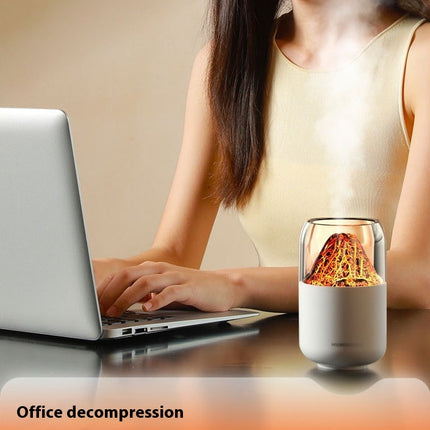 Volcano Humidifier, 300ml Small Portable Humidifier, USB Personal Desktop Humidifier