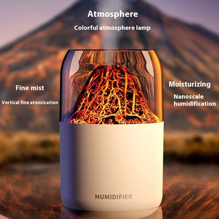 Volcano Humidifier, 300ml Small Portable Humidifier, USB Personal Desktop Humidifier