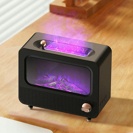 Simulated Flame Humidifier Home Bedroom Bass Colorful Atmosphere Light Aromatherapy Machine