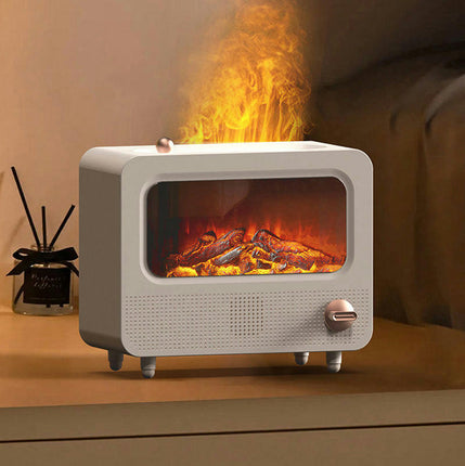 Simulated Flame Humidifier Home Bedroom Bass Colorful Atmosphere Light Aromatherapy Machine
