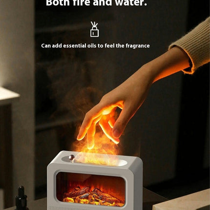 Simulated Flame Humidifier Home Bedroom Bass Colorful Atmosphere Light Aromatherapy Machine