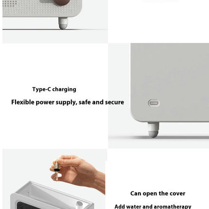 Simulated Flame Humidifier Home Bedroom Bass Colorful Atmosphere Light Aromatherapy Machine