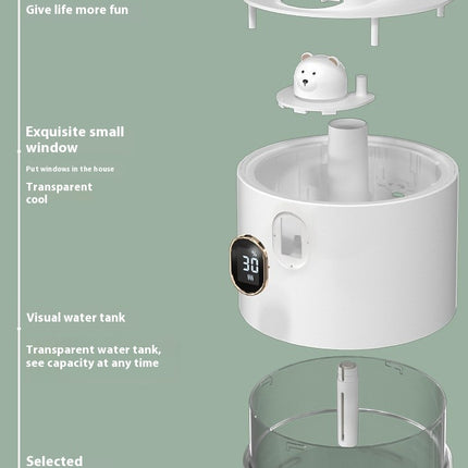 Space Shuttle Humidifiers with Night Light, Mini Cool Mist Humidifier 500ml Portable Air Diffuser