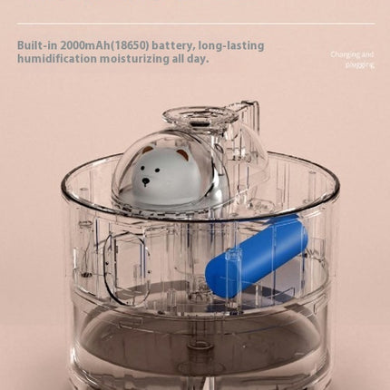Space Shuttle Humidifiers with Night Light, Mini Cool Mist Humidifier 500ml Portable Air Diffuser
