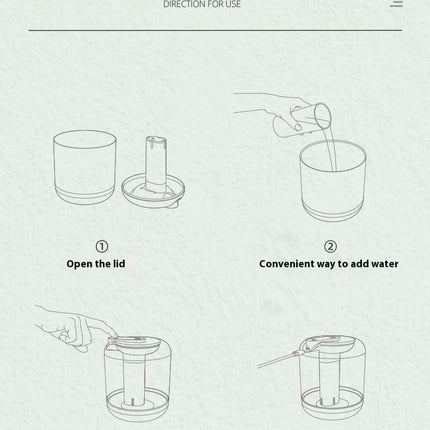 Large Capacity Humidifier USB Mini Home Office Bedroom Silent Water Replenishment Air Humidifier