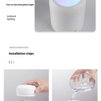 Colorful Cool Mini Humidifier, USB Personal Desktop Humidifier for Car, Office Room Bedroom Auto Shut-Off
