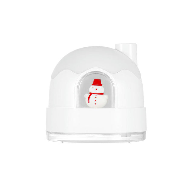 Cute Silent Snow House Night Light Humidifier USB Small Desktop Home Mini Air Humidifier