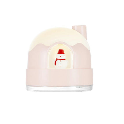 Cute Silent Snow House Night Light Humidifier USB Small Desktop Home Mini Air Humidifier