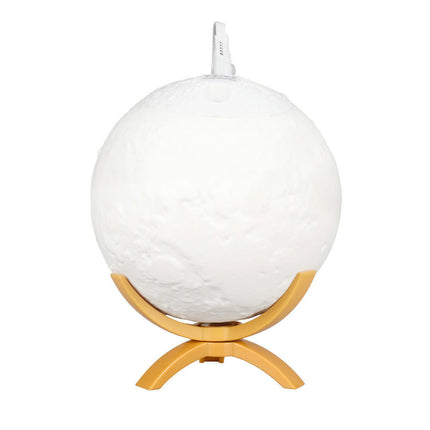 Water Planet Humidifier USB Charging Desktop Colorful Starry Sky Rotating Three-Spray Moon Humidifier