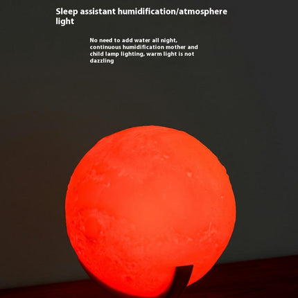 Water Planet Humidifier USB Charging Desktop Colorful Starry Sky Rotating Three-Spray Moon Humidifier