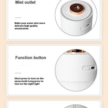 Glare Cup Humidifier USB Car Desktop Bedroom Office Silent Colorful Night Light Humidifier