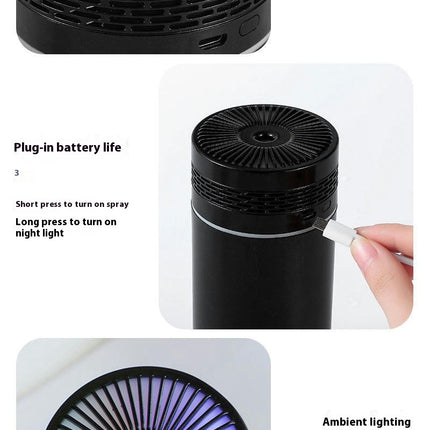 Colorful Cup Humidifier-USB Car and Home Dual-use Hollow Silent Large Spray Humidifier