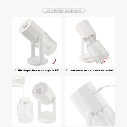 Shaking Head Humidifier USB Car Home Colorful Atmosphere Light Humidifier